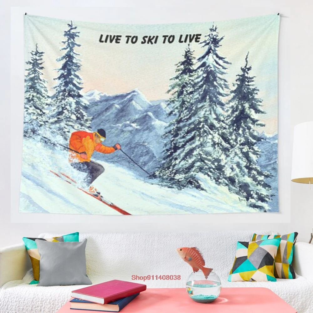 В прямом эфире лыжный жить гобелен хиппи настенный ткань Кофе для спальни