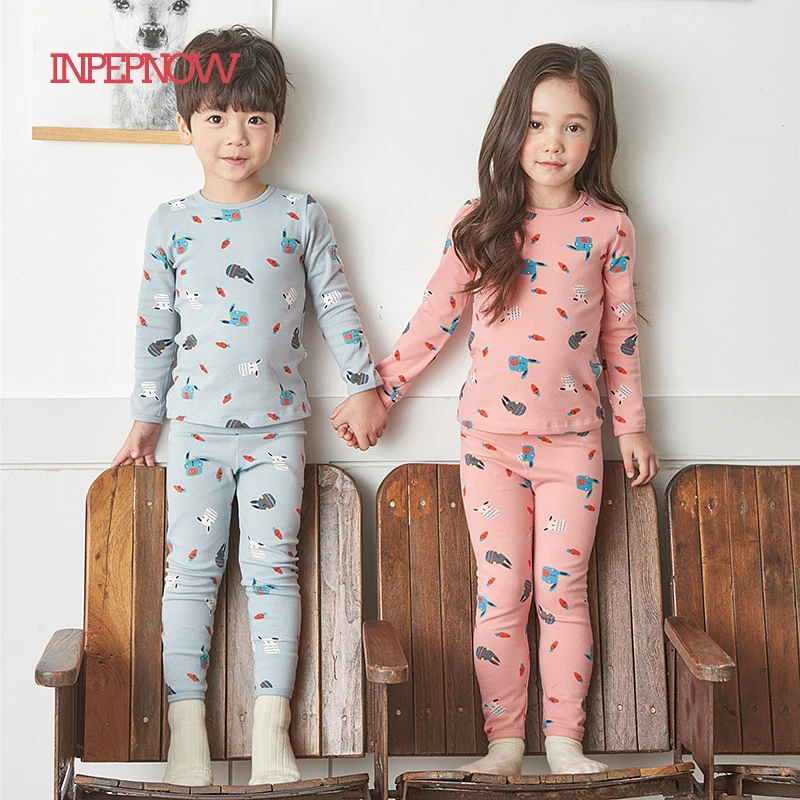 2019 Мультяшные рождественские пижамы детские для мальчиков теплые девочек ночная