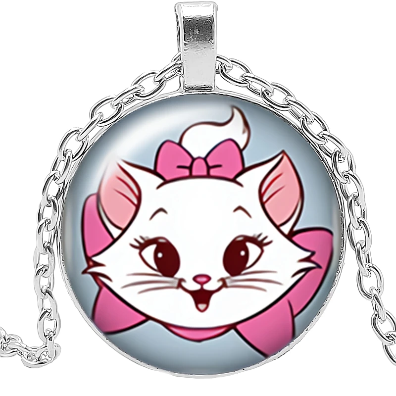 Новинка 2020 креативное ожерелье с черно белым котом Инь и Ян из мультфильма