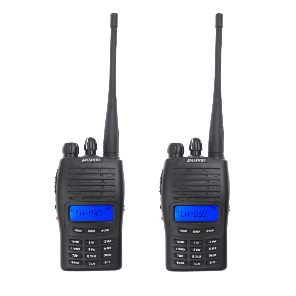 2022.NEW 2PCS/Lot Puxing PX-777 VHF136-174 or UHF 400-470Mhz Portable Two Way Radio PX777 5W 1200mAh battery Walkie Talkie