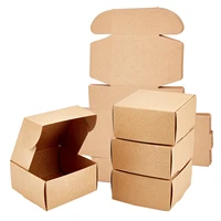 100pcs kraft paper gift box square folding packaging box jewlery storage display wedding birthday party candy box 5 5x5 5x2 5cm