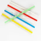 10 шт.лот 40Pin 1x40P разъем для мужчин полосы 2,54 мм длинные синие, красные, белые, зеленые, желтый разъем 5 Цвета