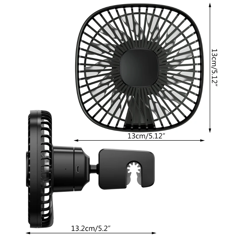 

Multifunctional 1000mAh Magnetic USB Rechargeable Truck SUV Car Back Seat Headrest 2 Speed Fan Outdoor Desktop Air Cooling 40JB