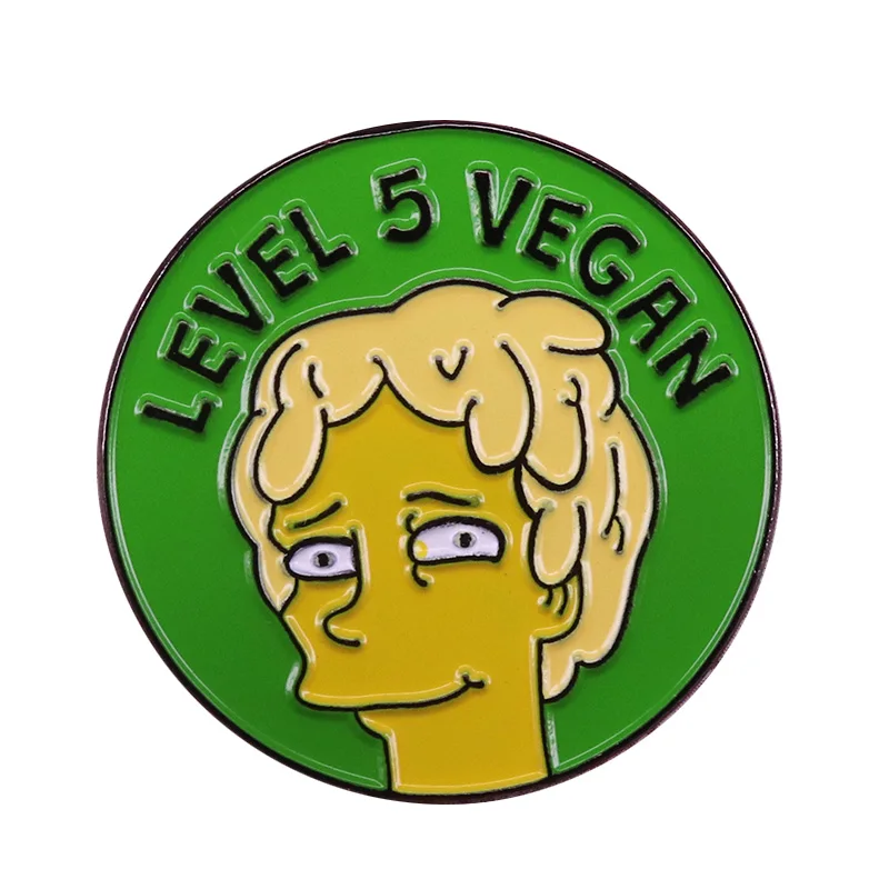 Vegan Vegeterian Veganism Enamel Pin Plant Pals Brooch Vegan off the meat Badge Cute Memo Accessory images - 6