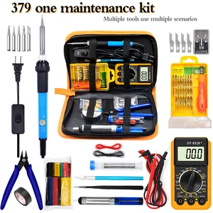 Термостат 60 Вт, 379 шт.лот, с переключателем, Электрический паяльник, мультиметр с цифровым дисплеем, бытовой, для ремонта электрика, сварки