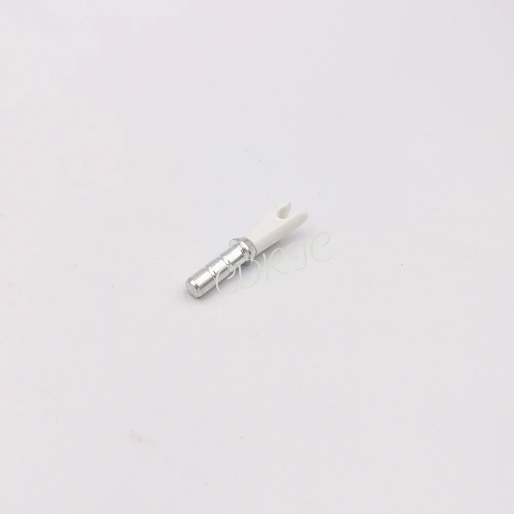 white 25 шт Пластиковые стрелы Nock с алюминиевой булавкой ID 4,2 мм для стрельбы из лука охоты - Цвет: white