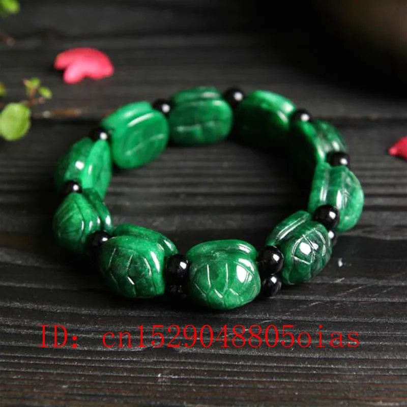 Natural Hetian Jade Tortoise Shell Bracelet Charm Jadeite Emerald Jewellery Fashion Hand-Carved Woman Men Amulet Gifts for Her | Украшения