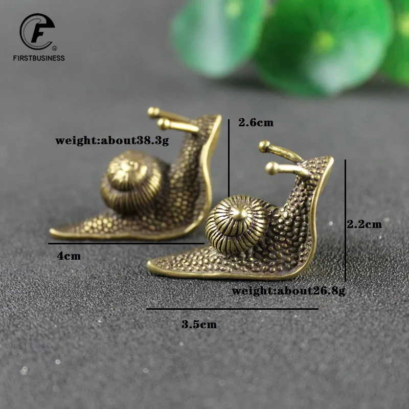 Статуя из чистой меди в ретро стиле миниатюрный настольный декор с улиткой