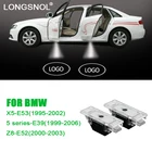 2-4 светодиодный т. светодиодная подсветка для BMW Логотип светильник автомобиля BMW E52 528i Z8 E39 E53 X5 аксессуары автостайлинг приветсветильник ка