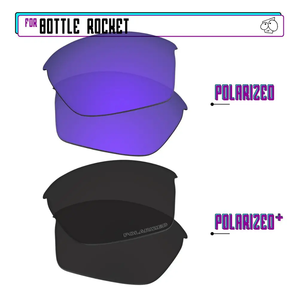 

Поляризованные Сменные линзы EZReplace для солнцезащитных очков Oakley Bottle Rocket-BlackP Plus-PurpleP