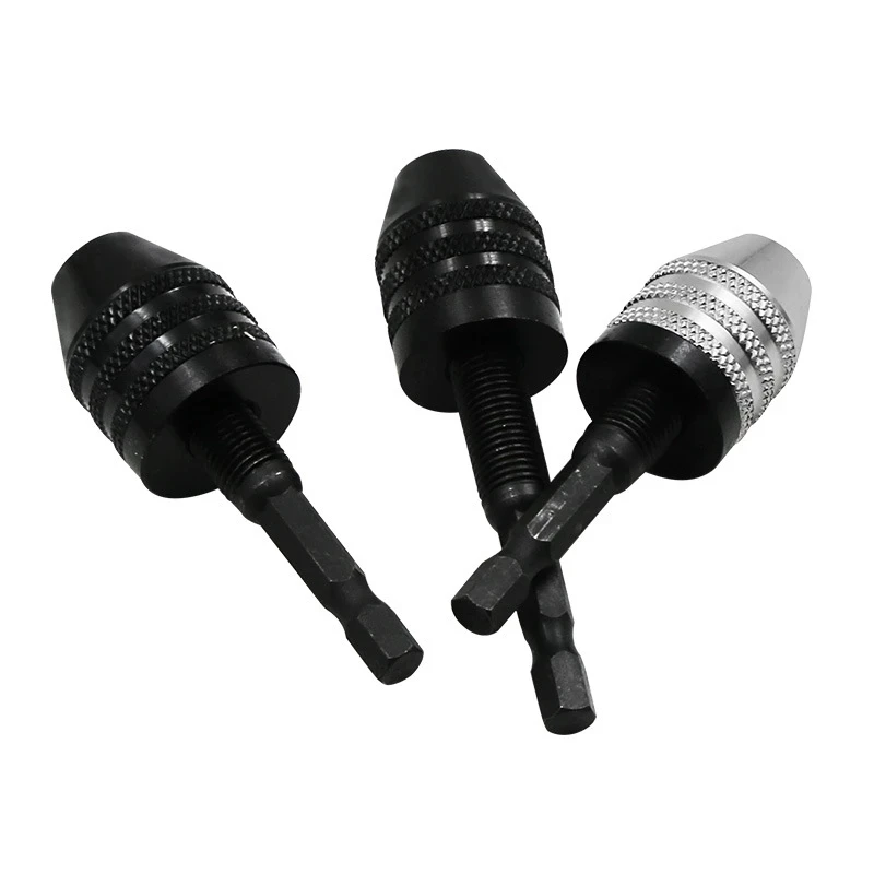

1Pc 0.3-8mm 6.35mm Quick Change Keyless Drill Bit Chuck Hex Shank Adapter Converter Tool