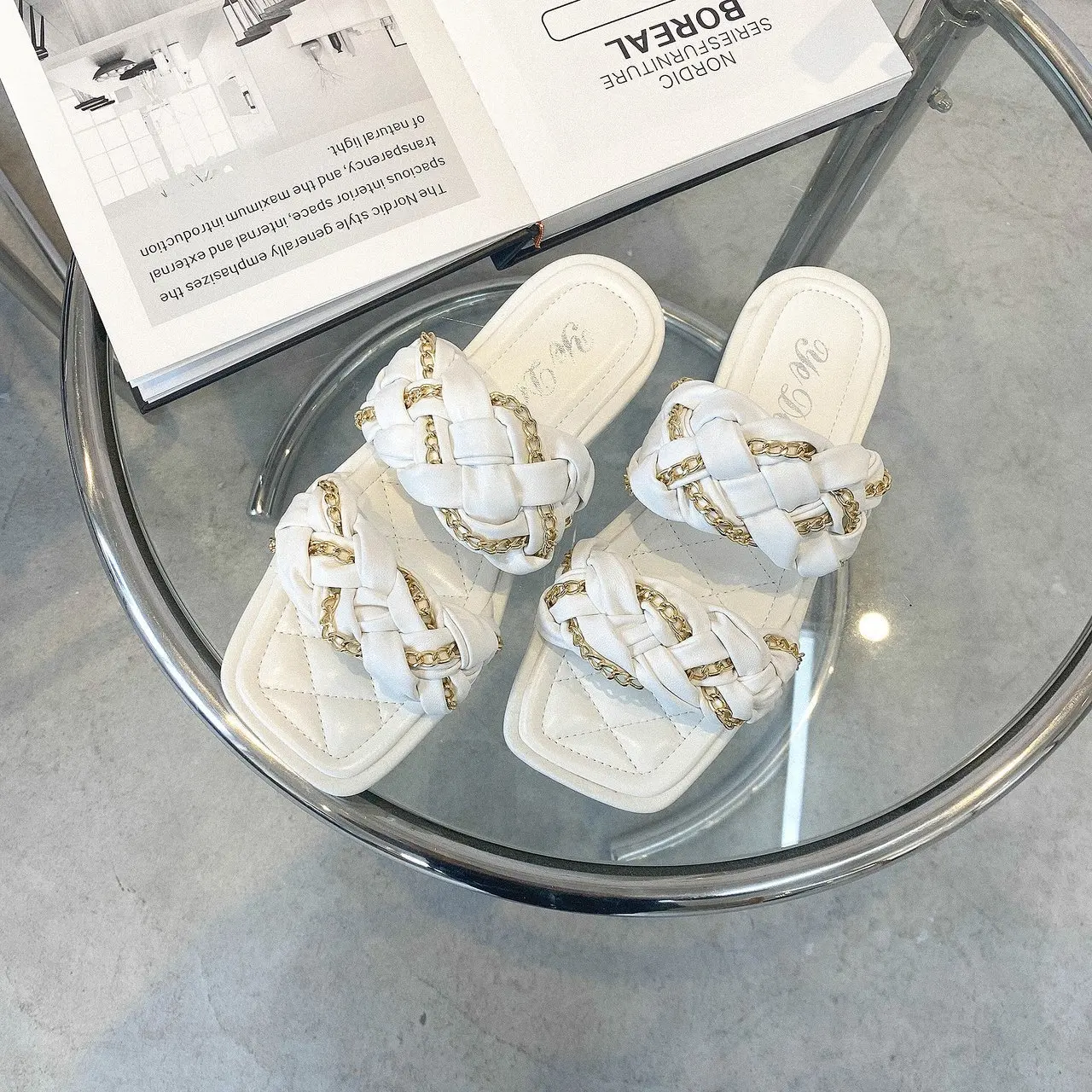 

Shoes Slippers Soft Slides Slipers Women Shale Female Beach Low Platform Comfort 2021 Sabot Flat Summer Rubber Hoof Heels Casual