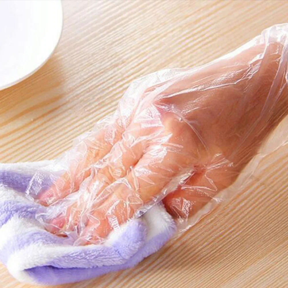 

50/100pcs Plastic Disposable Gloves Restaurant Home Service Catering Hygiene Sanitary Food Handing & Packaging Wholesale#T2