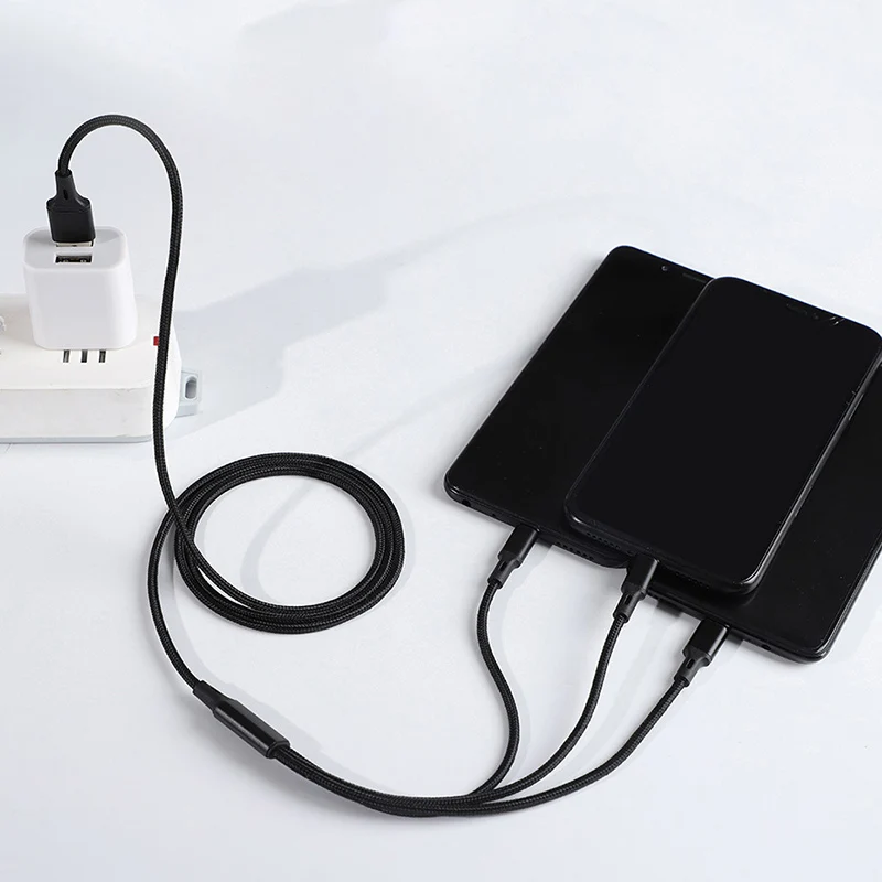 Tutew 3 в 1 USB кабель для iPhone Samsung Xiaomi мульти быстрой зарядки с разъемом Micro 2 мобильный