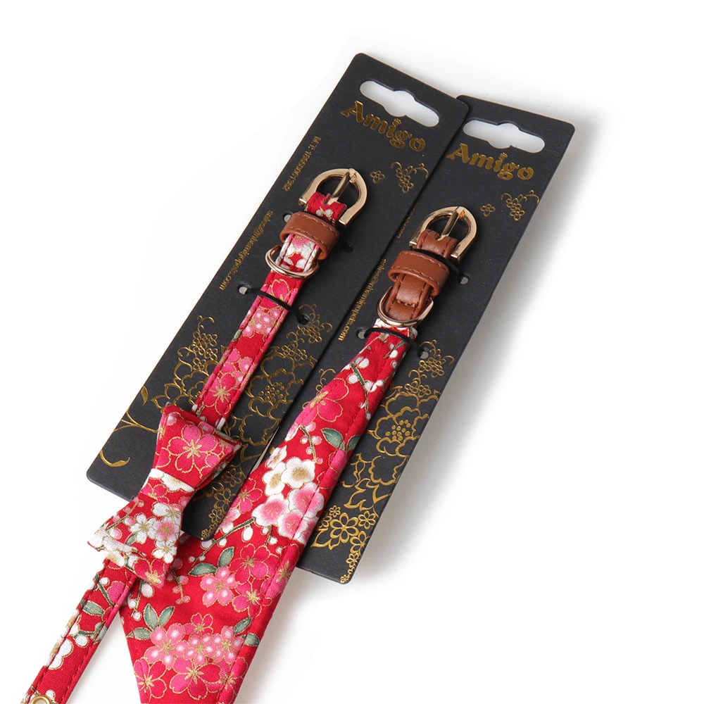 Питомцы Щенок Ошейник для кошек цветочный принт бант маленькие собаки