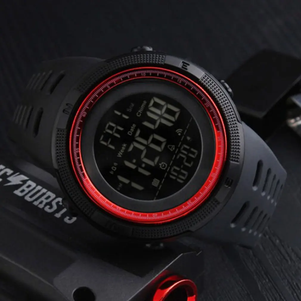 

Men'S Waterproof Electronic Watch Digital Display Outdoor Sports Male Student Personality Fashion Watch Large Dial