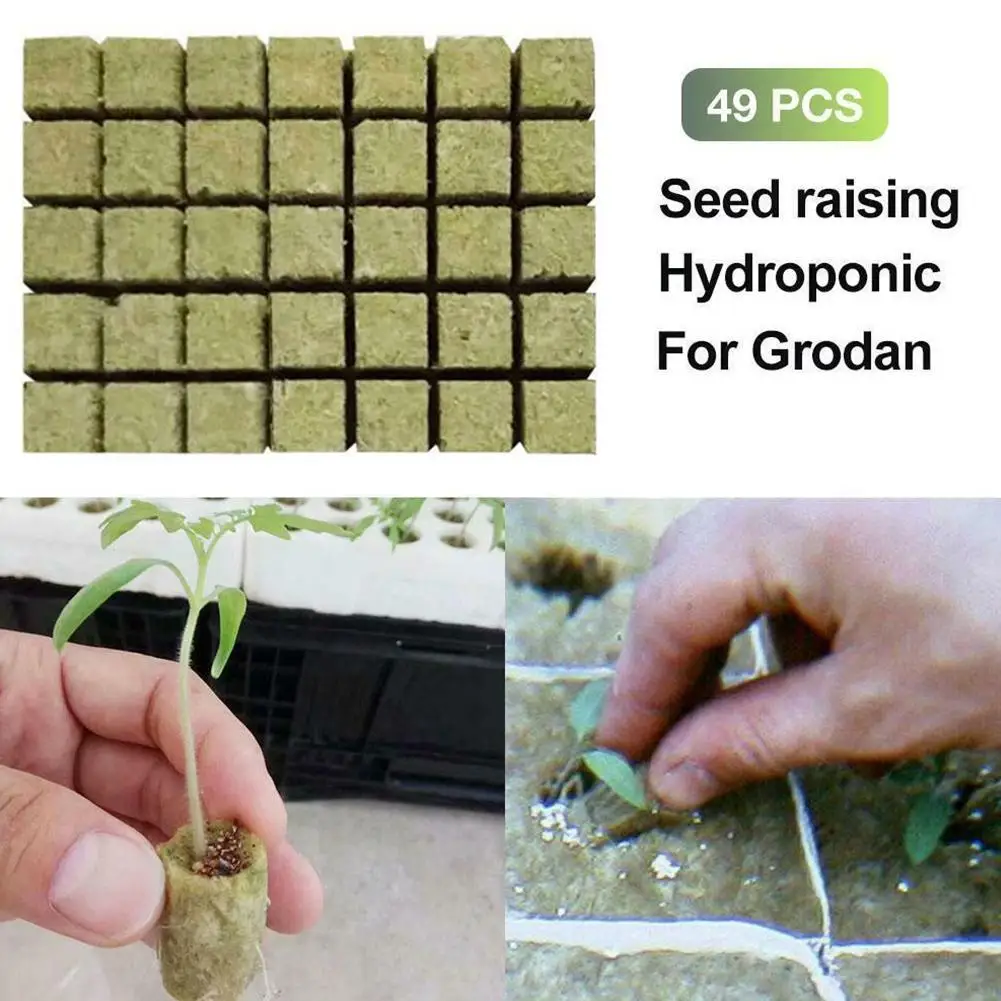 50 шт grow plug a pack Grodan " Starter Cubes plugs-hydroponic rockwool grow media. Распространение клонирования из минеральной ваты кубики