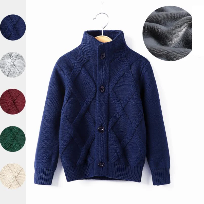 Осенне зимнее пальто кардиган для маленьких мальчиков хлопковые вельветовые