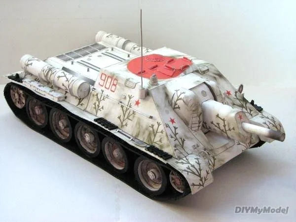 DIYMyModeI-set de construcci&oacute;n de tanque de su-122, juguete de construcci&oacute;n hecho a mano, rompecabezas, accesorios de pel&iacute;cula-0