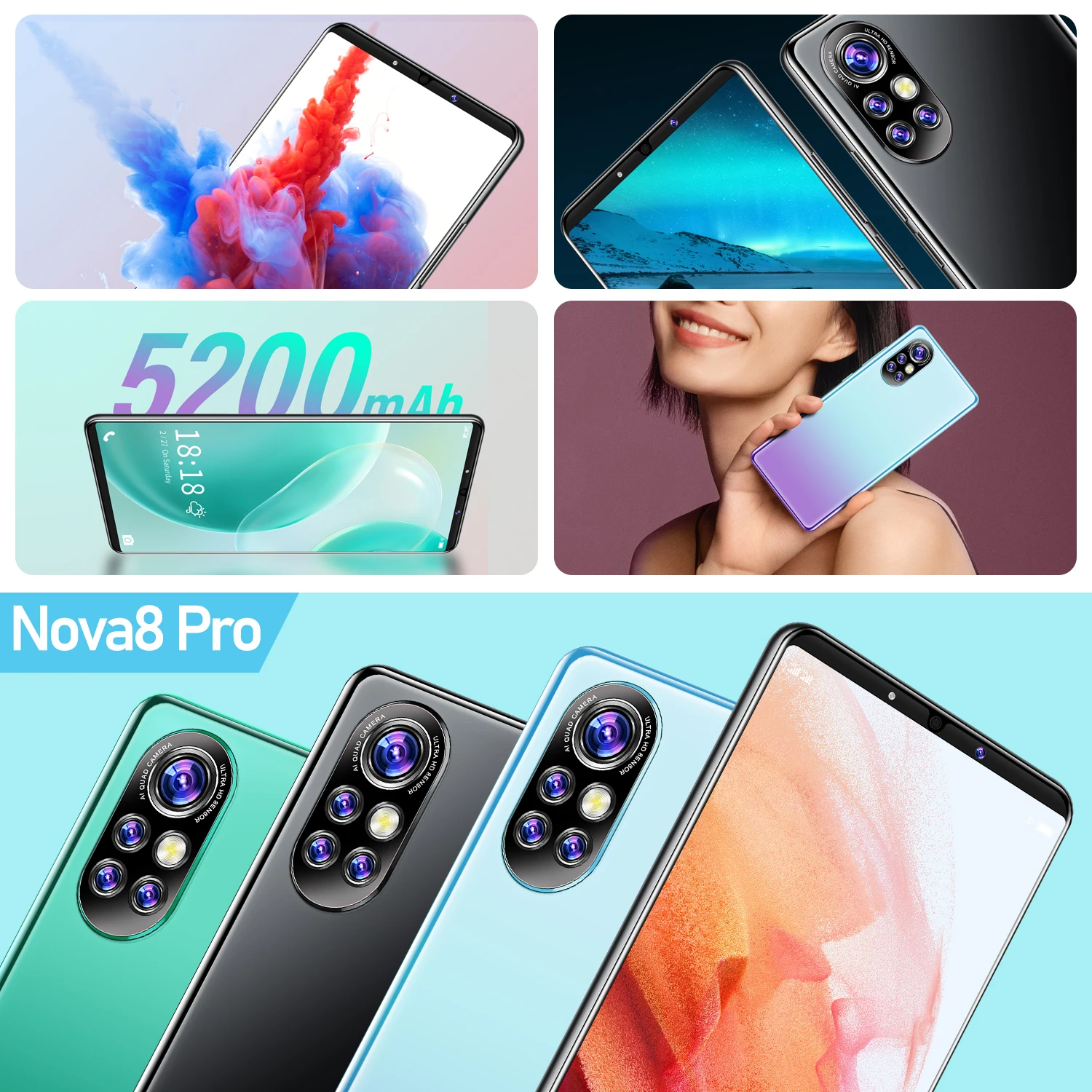 

HUAWE Nova8 Pro, 32 , Android 10, Snapdragon 6,1, 512 , 12 +