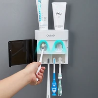 wall mounted automatic toothpaste dispenser multifunctional toothpaste squeezer household toothbrush holder bathroom accessories