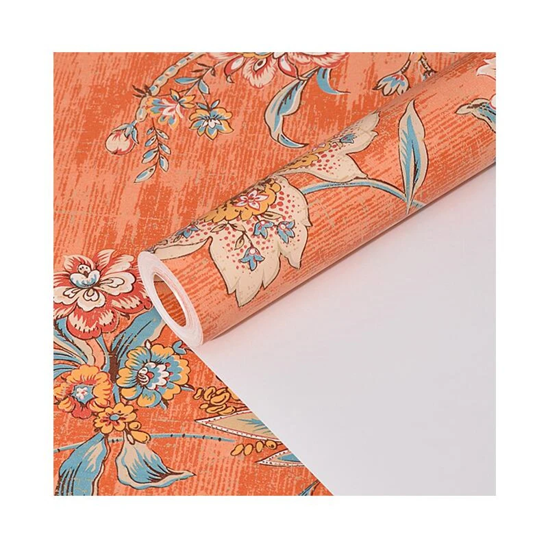 wellyu American rustic style wallpaper light luxury big flower living room retro nostalgic TV background wall paper | Обустройство