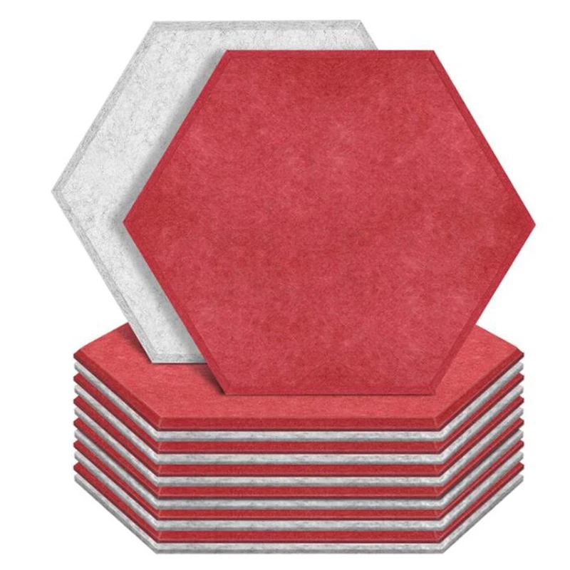 

12 Pack Hexagon Acoustic Panel Beveled Edge Soundproofing Foam Board,Sound Proofing Pad,Acoustic Treatment for Studio