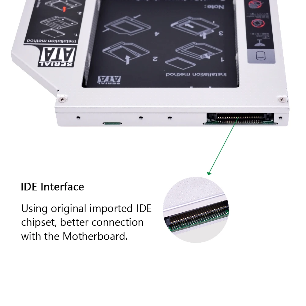 CHIPAL Алюминий SATA PATA IDE/SATA 2nd HDD Caddy 12 7 мм 9 5 для 2 &quotSSD жесткий диск чехол HD корпус