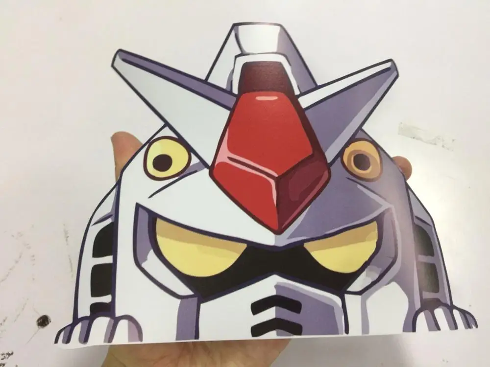 Three Ratels FC41 3D GUNDAM RX-78 Peeking аниме Автомобильная наклейка для Peugeot 206 308 виниловая из