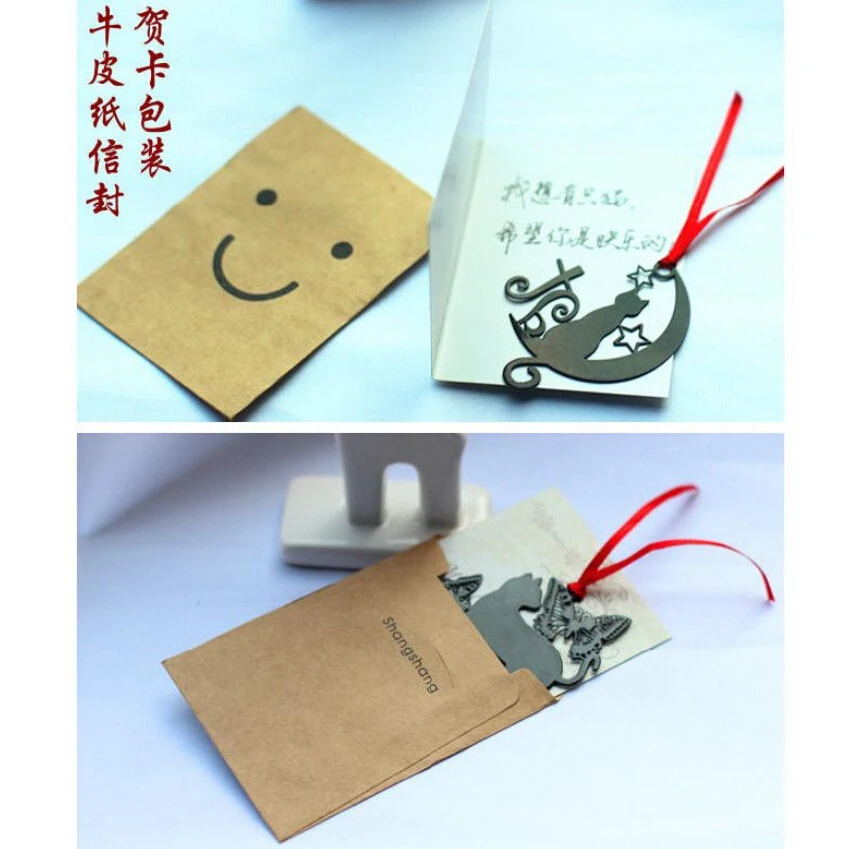 

45PCS/LOT 9 StylesLovely Cute Cat Metal Bookmark Cat Book Holder for Book Paper Creative Gift