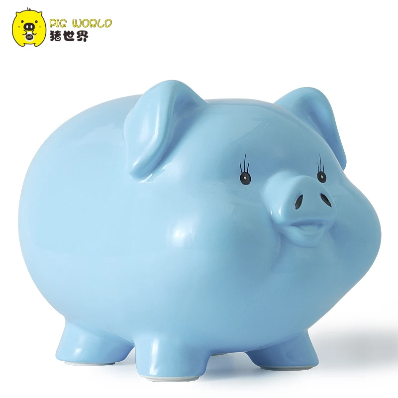 Керамическая копилка Свинья безопасная Копилка большая детская бумажная для