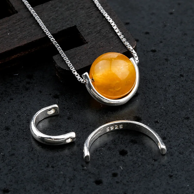 Ожерелье браслет из серебра 925 пробы с полуорганизованным внешним диаметром 6 мм 8