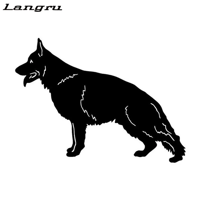 

Langru немецкая овчарка автомобильные наклейки с собаками персональная Виниловая Наклейка Автомобильные аксессуары Jdm