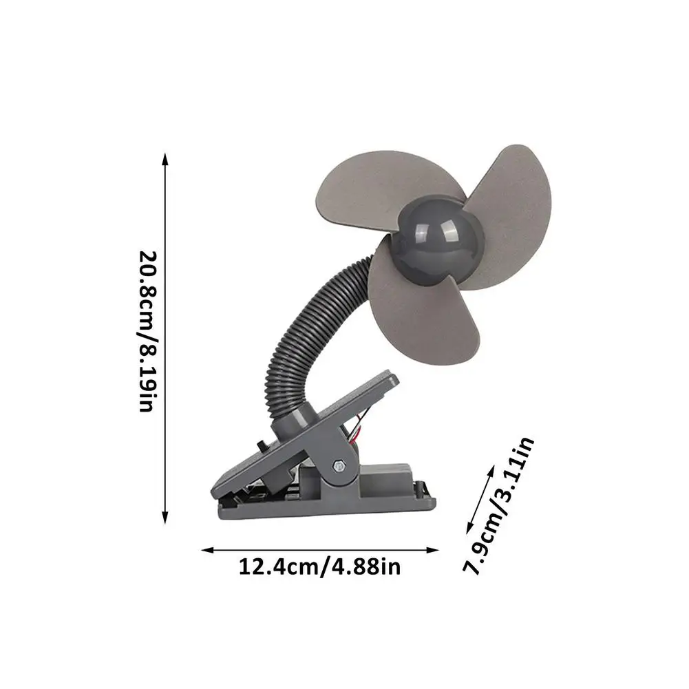 

360 Degrees Baby Stroller Fan Electric Mini Fan Mute Portable Baby Summer Fan Mini Silent Fan