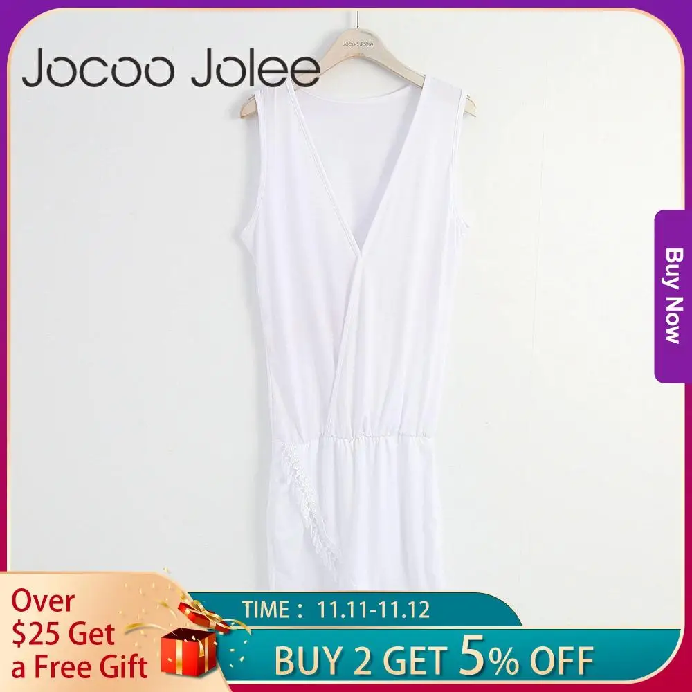 Сексуальное женское платье Jocoo Jolee с глубоким V-образным вырезом модное