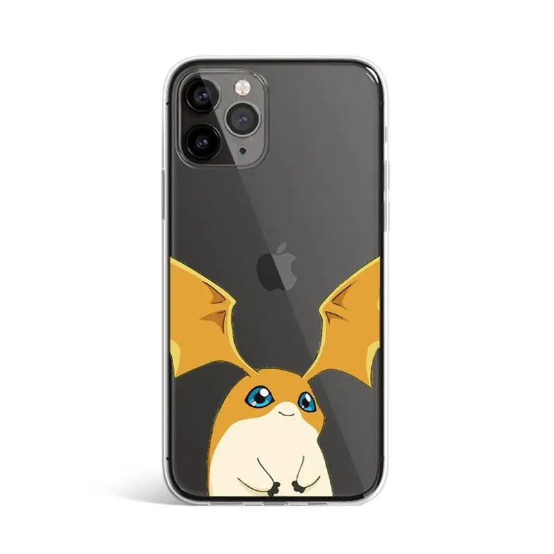 

Japanese Anime Digimon Cute monster Phone Case Transparent for iPhone 11 12 mini pro XS MAX 8 7 6 6S Plus X 5S SE 2020 XR