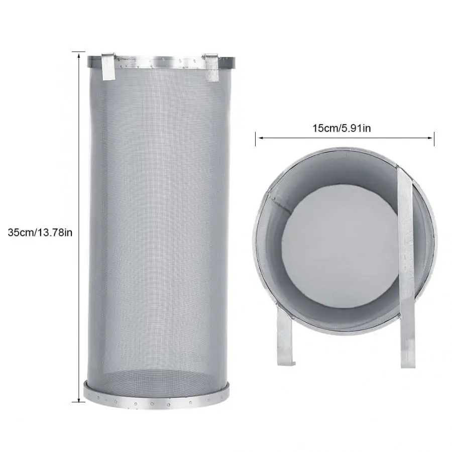 Silver Stainless Steel Home Brewing Dry Hop Beer Wine Barrel Filter Strainer Spider Homebrew With Hook | Дом и сад