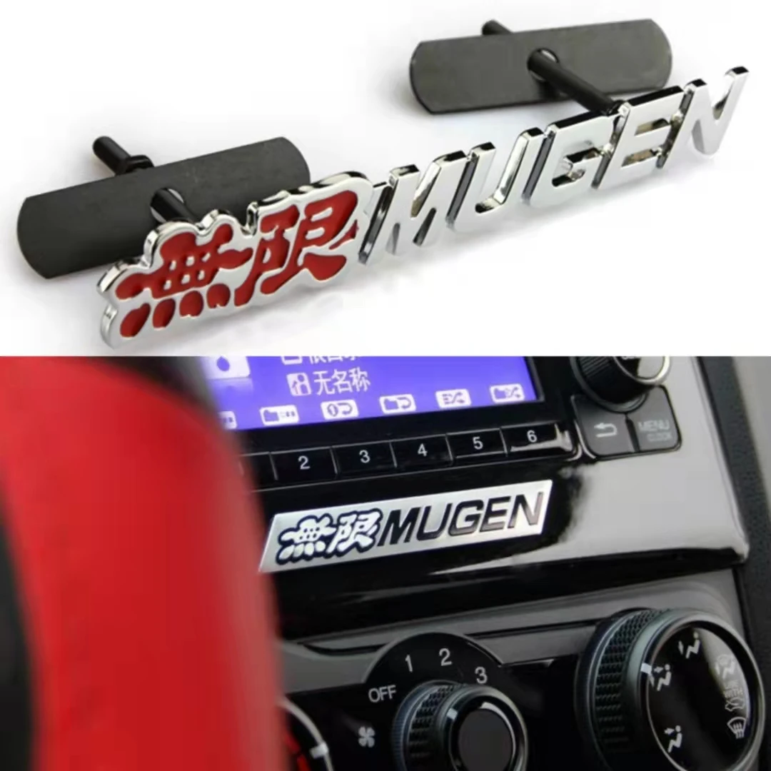 

3D Car Styling Aluminum Mugen Emblem Chrome Logo Rear Badge Car Trunk Sticker For Honda Civic Accord CRV Fit Car Accessories
