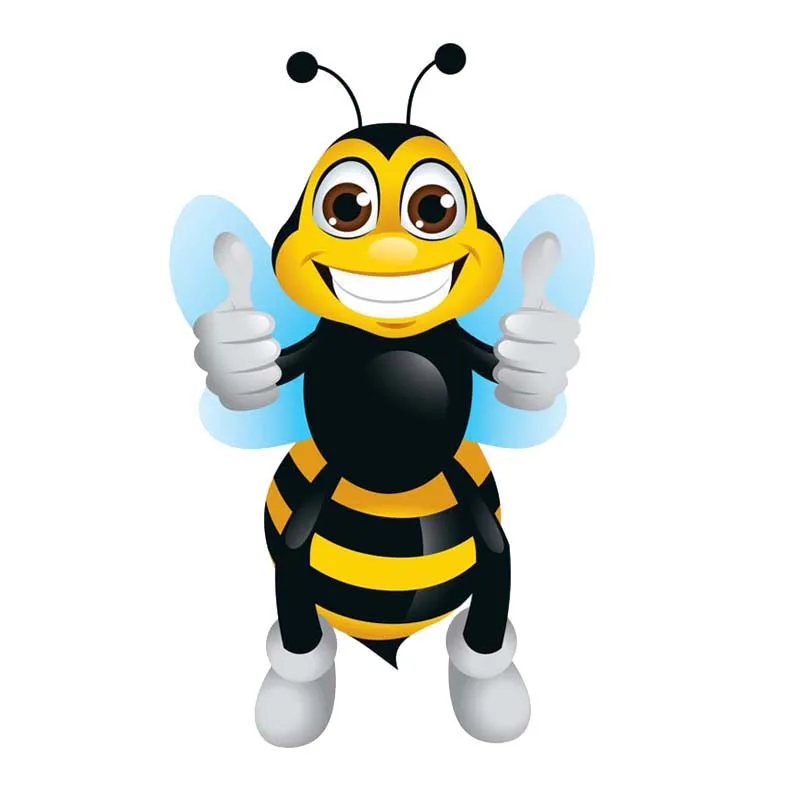 Volkrays Creative Car StickerThe Little Bee Feels Great Accessories Reflective Waterproof Cover Scratches Vinyl Decal 13cm*7cm |