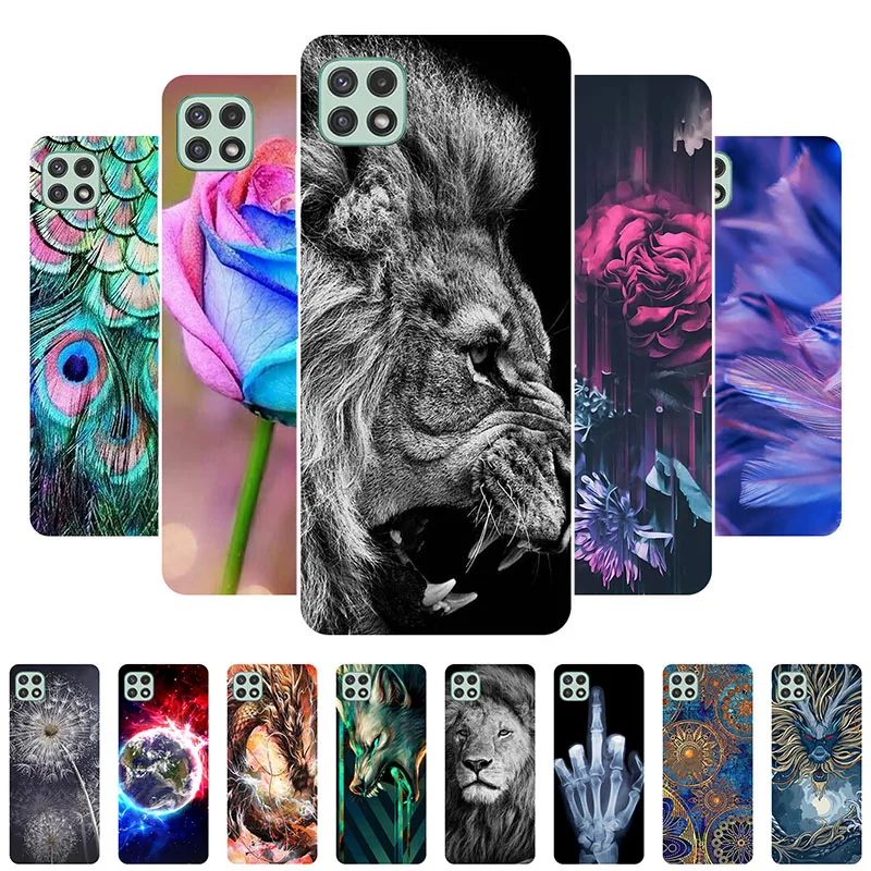 

For Samsung A22 5G Case Silicone Soft TPU Fundas Cover For Samsung Galaxy A22 5G Case 6.6" Lion Phone Case for GalaxyA22 A 22 5G