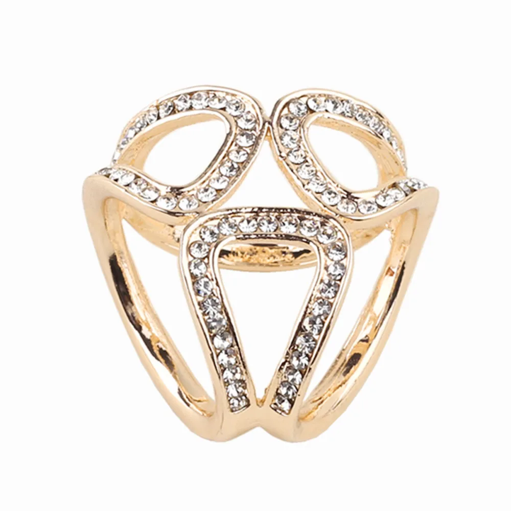 

Silk Scarf Clip Jewelry Gift Three-Dimensional Three-Ring Scarf Buckle Ladies Shawl Buckle