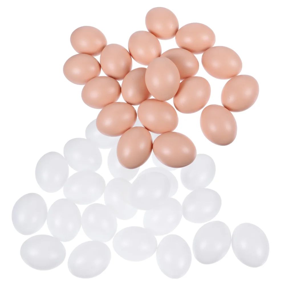 

60 Pcs 2 Bags Unique Egg Models Artificial Eggs Adorable Decorative Eggs