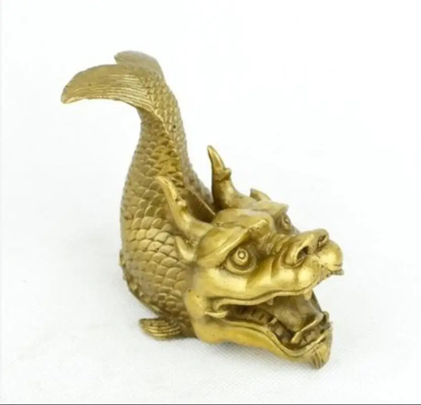 Бронзовая аророванная голова дракона рыба и украшения Aoyu
