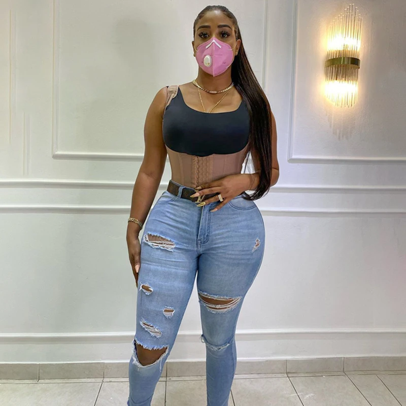 Open Bust Corset Women Body Shaper High Compression Abdomen Control Double Waist Trainer Butt Lift Skims Fajas Colombianas Cinta