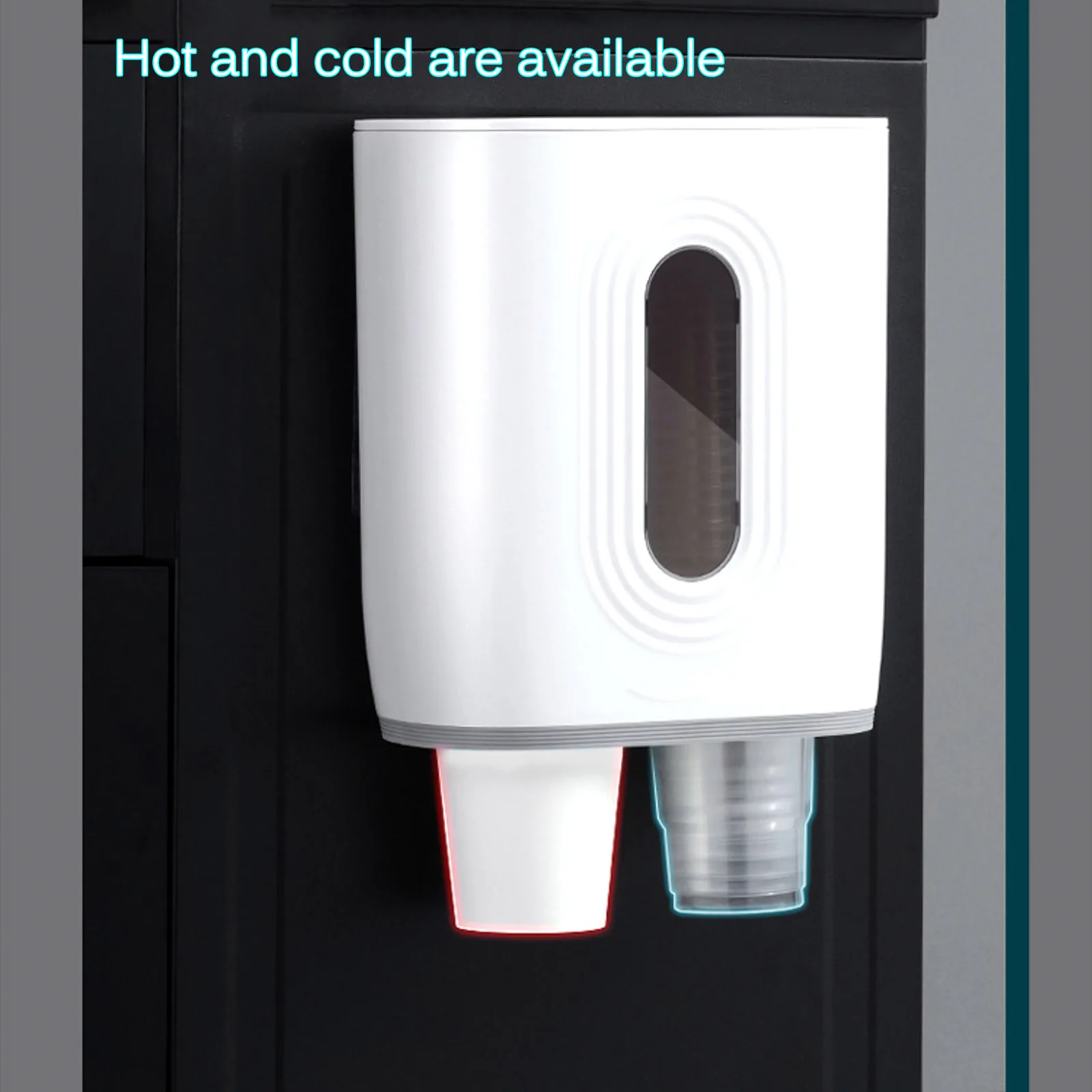 

Home Office Punch-free Creative Paper Cup Holder Wall-mounted Visual Paper Cup Box Restaurant Paper Cup Storage Rack with Lid