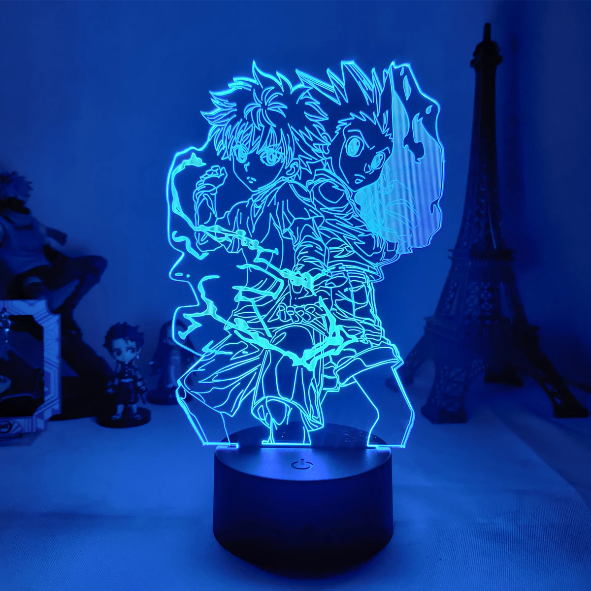 Аниме Охотник X ночной Светильник Gon and Killua рисунок 3D Ночник светильник для детей
