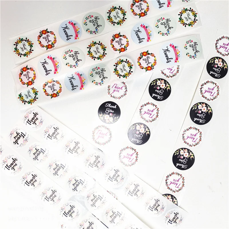 

"THANK you for your order"sticker for envelope sealing labels sticker black pink transparent gold sticker stationery supply