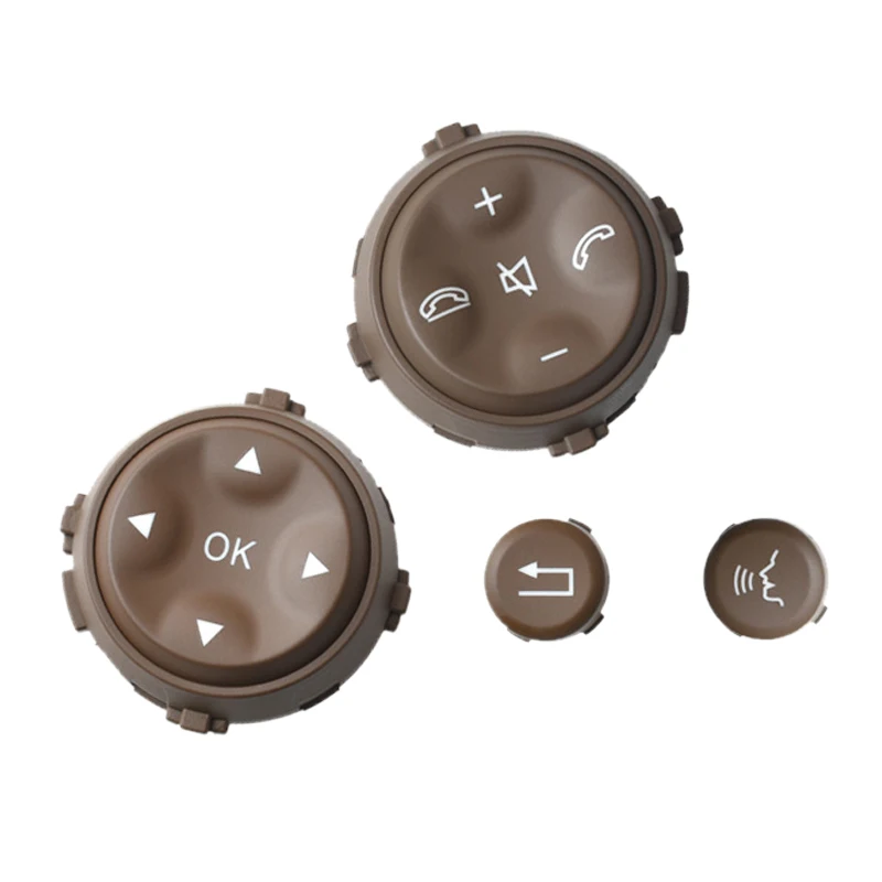 

4Pcs Tan Steering Wheel Switch Button A22182158519116 Fit for Mercedes-Benz W221 S280 S300 S350 S400 S600 2006 2007 2008 2009