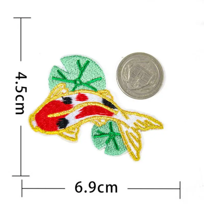 2 шт. патчи с изображением листьев лотоса и кои | Дом сад