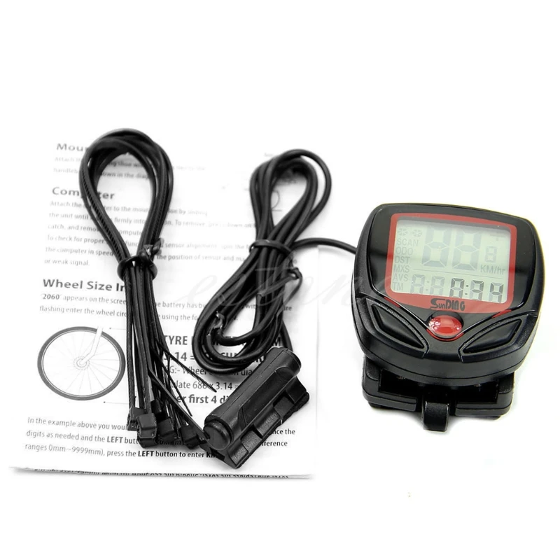 

Impermeabile Digitale LCD Computer Bicicletta Ciclo Tachimetro Odometro